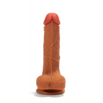 X-MEN Double Layer Silicone Dildo 21 cm - Brown