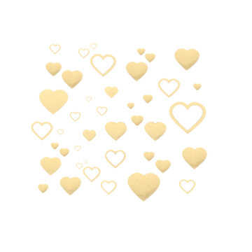 Gold Heart Shaped Stick On Freckles