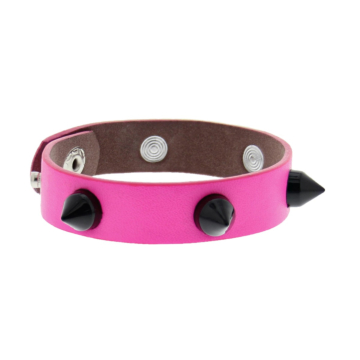 Neon Pink Conical Studded Bracelet